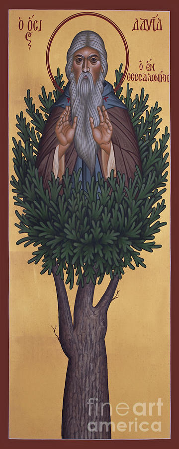 St. David of Thessalonika - RLDAT Painting by Br Robert Lentz OFM