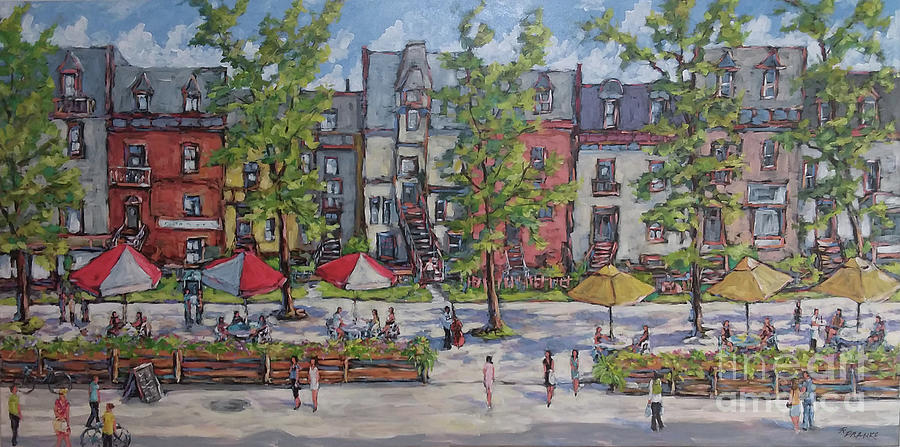 St-Denis promenade Painting by Richard T Pranke