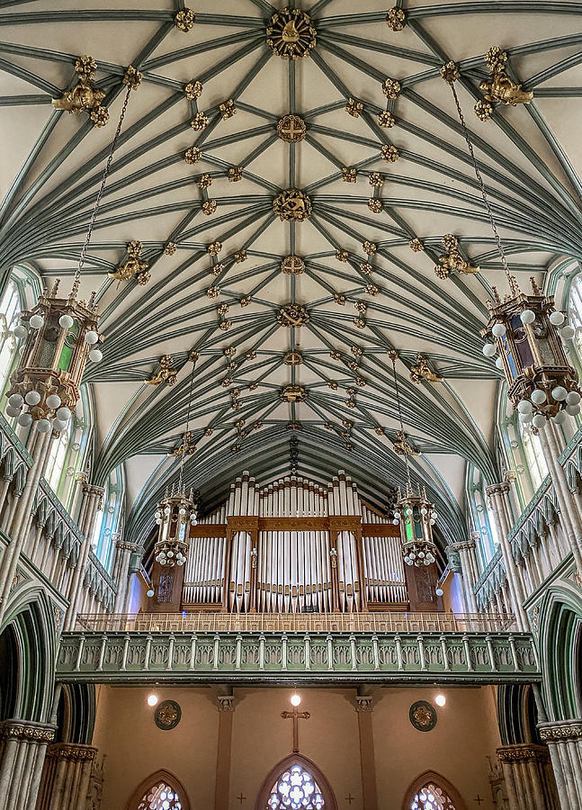 St Dunstan Basilica Pipe Organ Charlottetown PEI Photograph by Debra Martz
