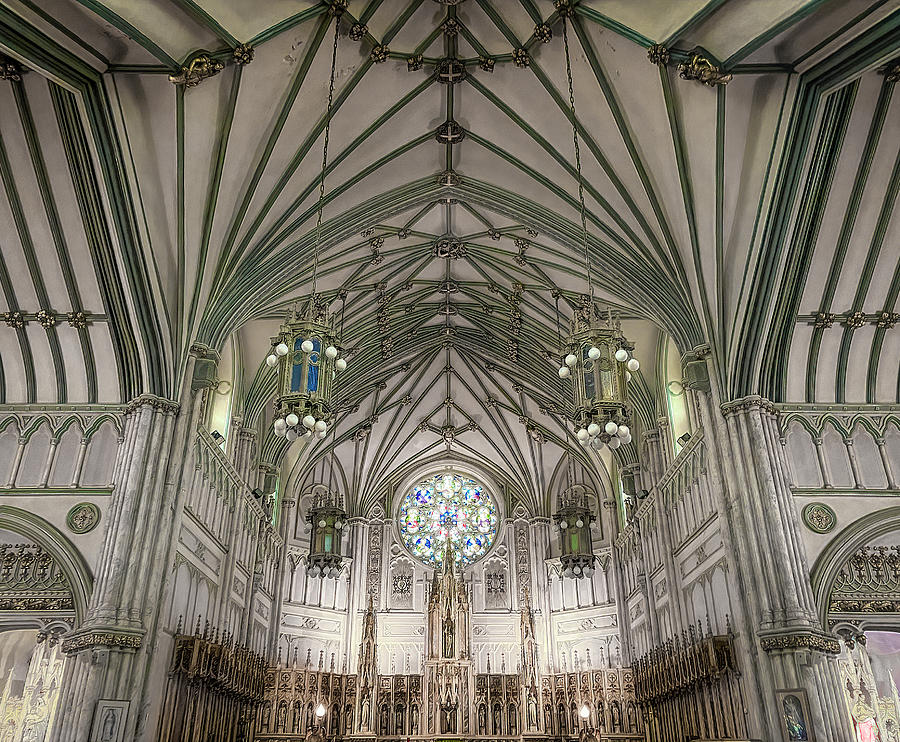 St Dunstans Basilica Interior Charlottetown PEI Photograph by Debra Martz