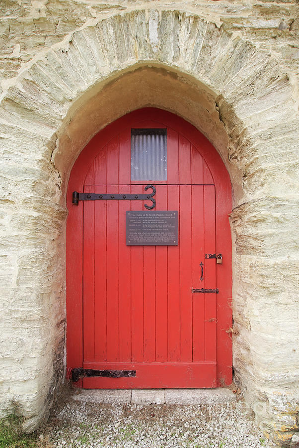 St Feock Bell Tower Door Photograph by Terri Waters