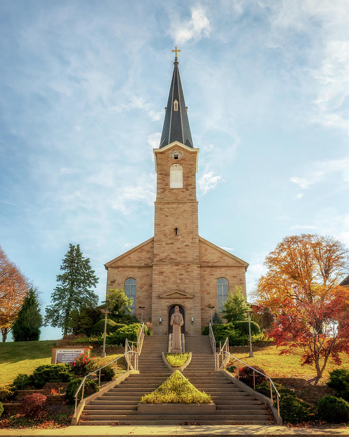 St. Ferdinand Catholic Church  Photograph by Susan Rissi Tregoning
