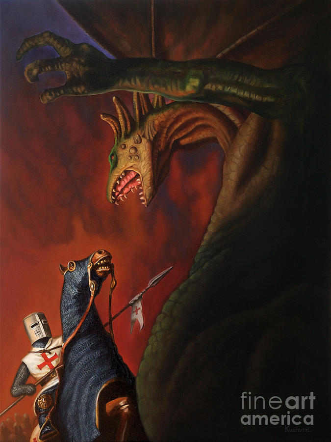 St. George and the Dragon Painting by Ken Kvamme