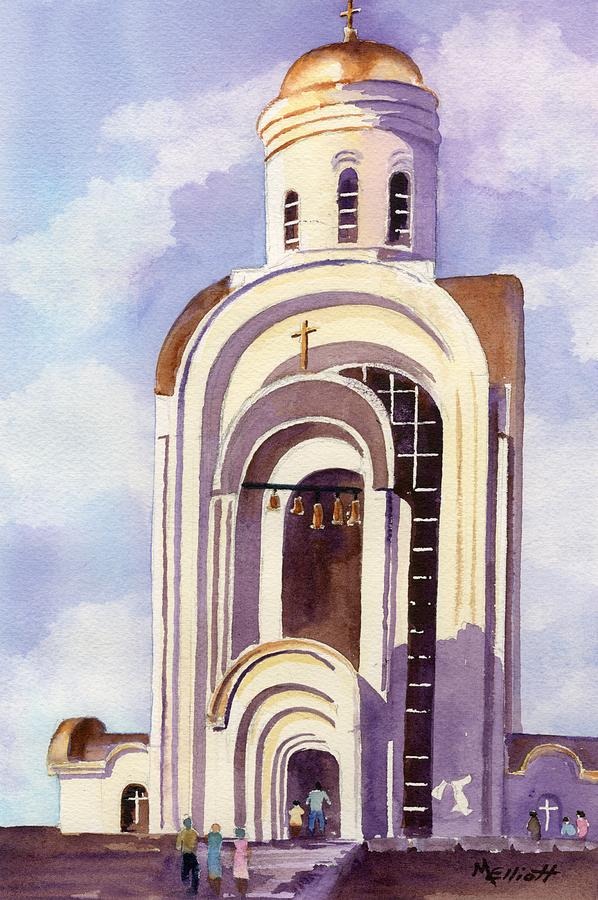 Architecture Painting - St. George Church by Marsha Elliott