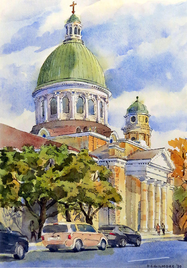 St Georges Cathedral from Southwest Painting by David Gilmore