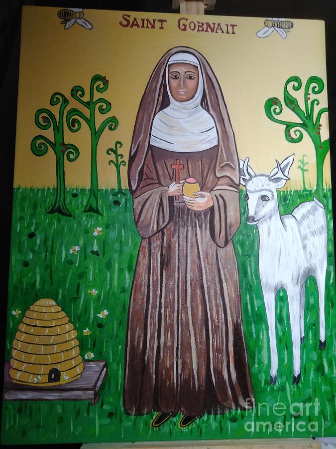 St. Gobnait Painting by Sherrie Winstead