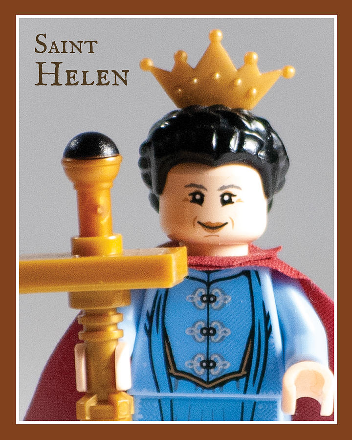 Saint Photograph - St. Helen Minifig Icon Close-up 8x10 by Heavenly Bricks
