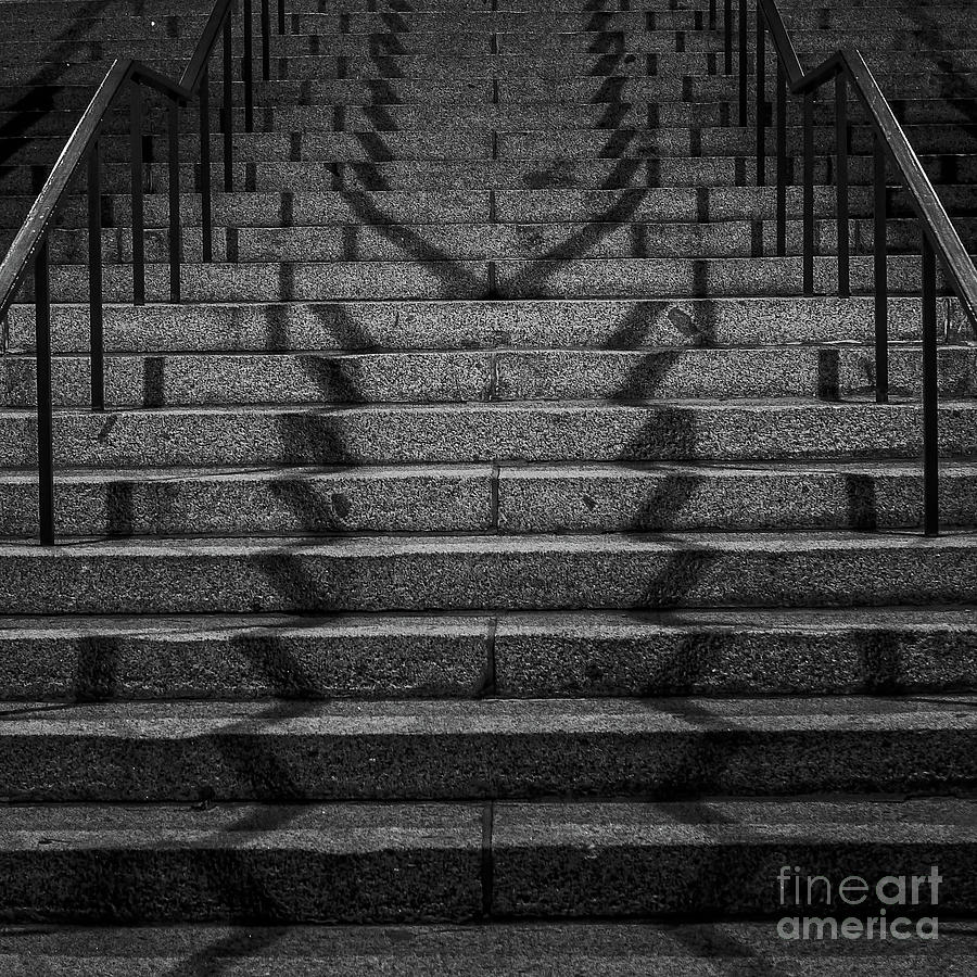 St Helena Cathedral Front Stairs at Night Photograph by Dutch Bieber