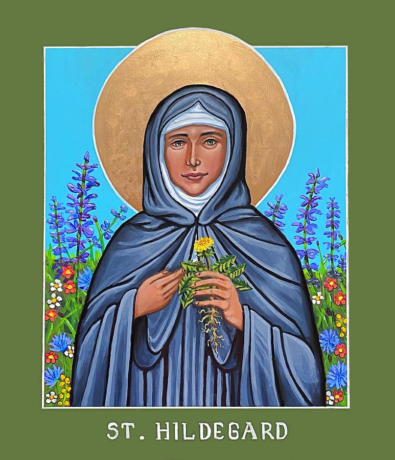 St. Hildegard of Bingen Painting by Kelly Latimore