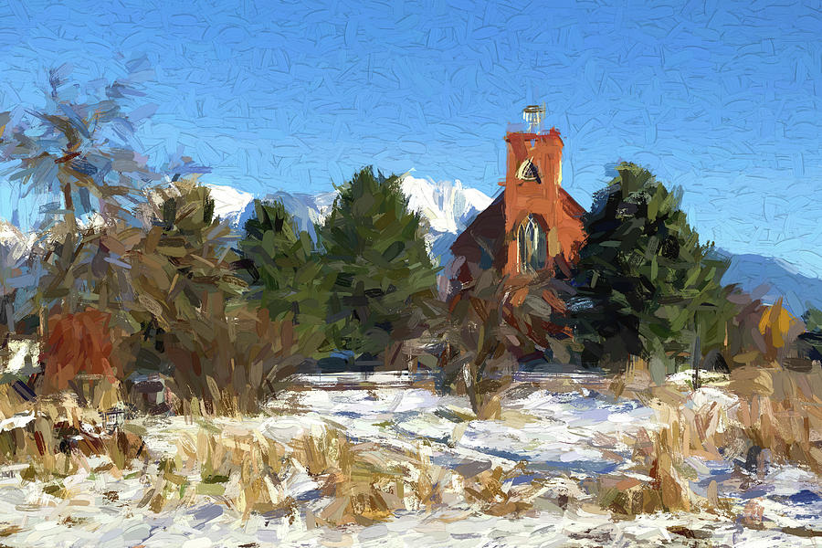 St. Ignatius Mission, Montana - Painting Digital Art