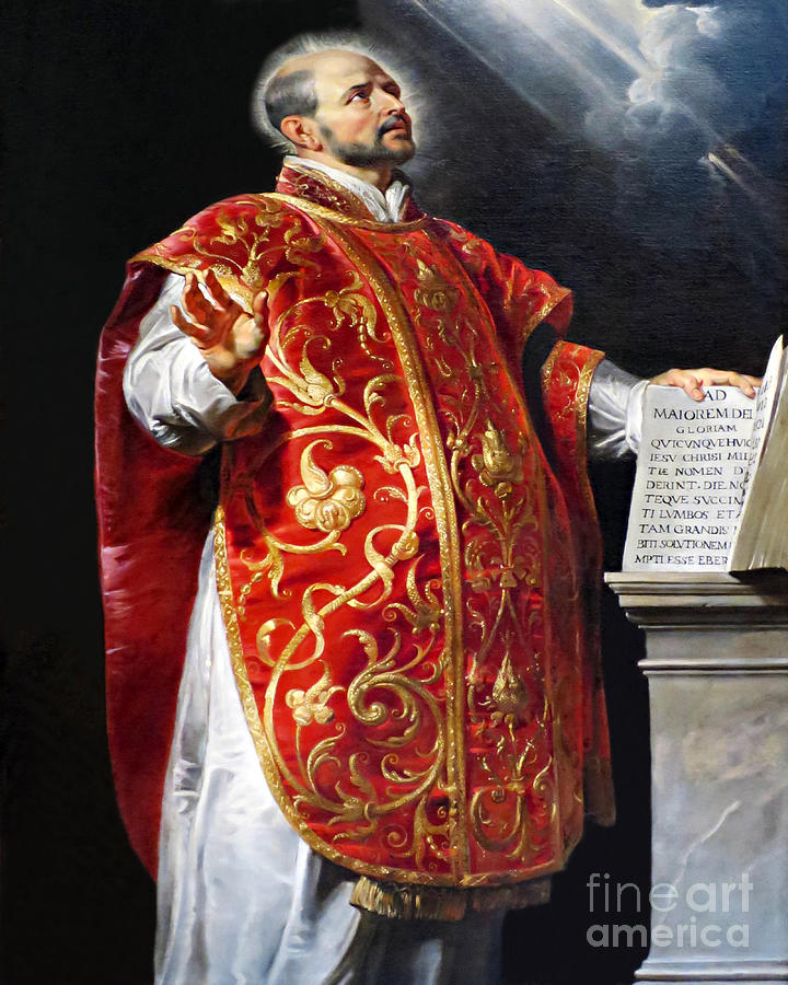 St. Ignatius of Loyola - CZLOY Painting by Peter Paul Rubens