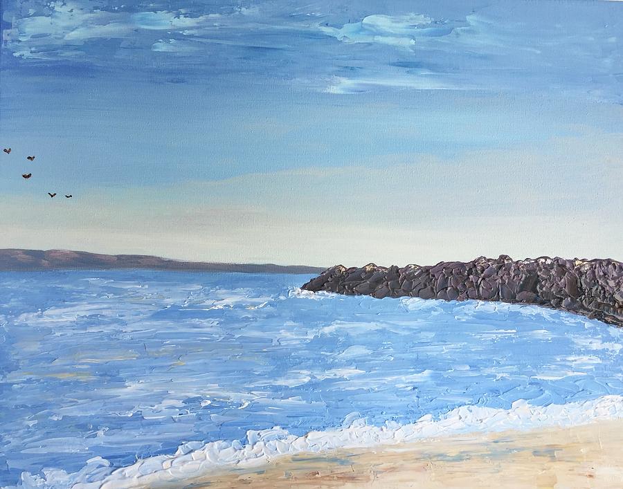 St. Ives Bay Painting by Barbara Magor