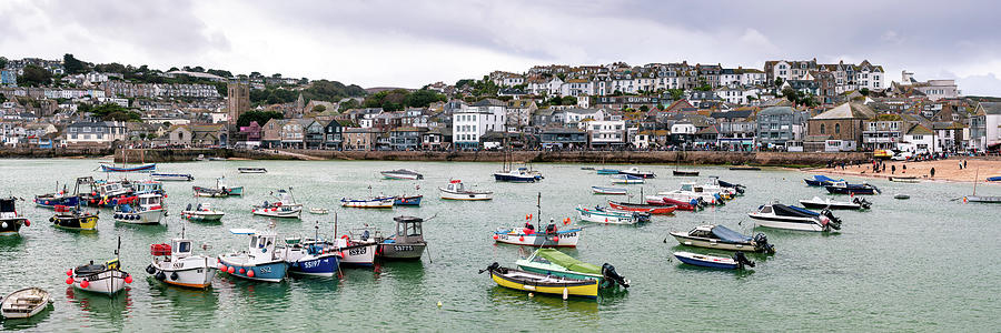 St Ives Fishing Boats and Harbour cornwall 2 Photograph by Sonny Ryse