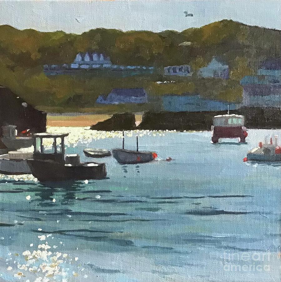 St. Ives Harbor Painting by Anne Marie Brown