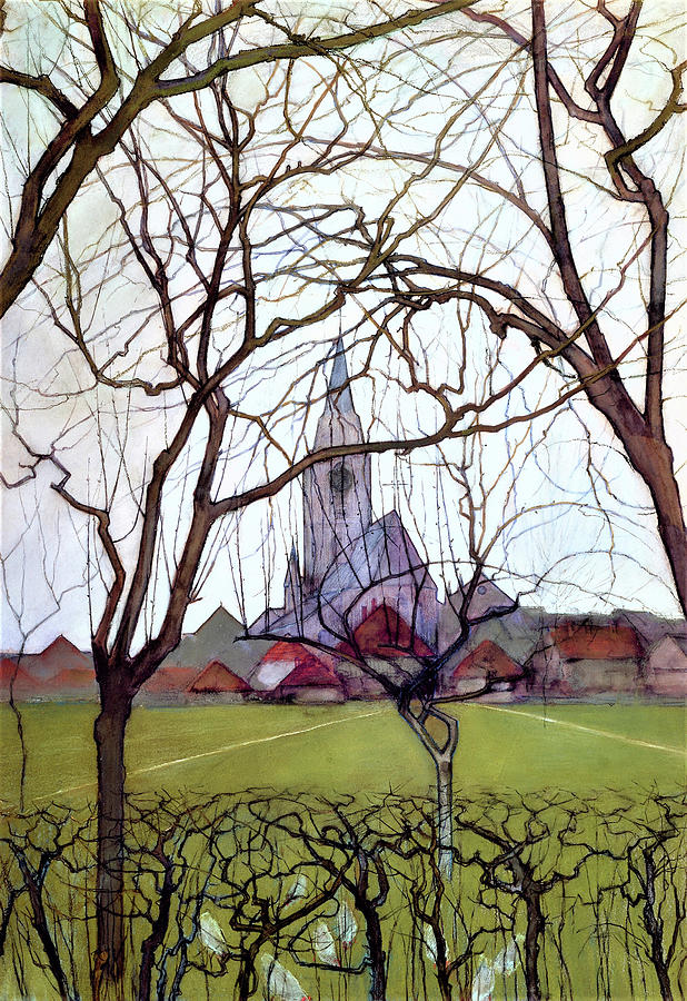 St. Jacobs Church, Winterswijk - Digital Remastered Edition Painting by Piet Mondrian