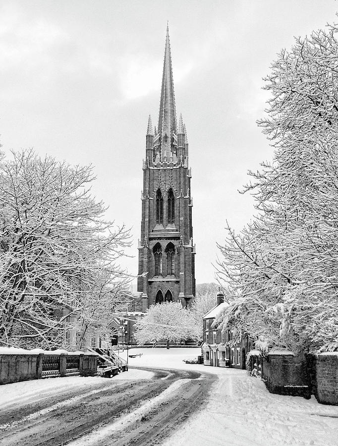 Winter Photograph - St James Church, Louth, Lincolnshire, UK by Paul Thompson