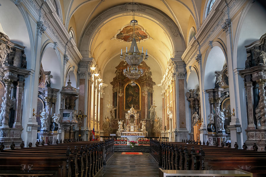 St. James Parish Church Interior In Ljubljana Photograph by Artur Bogacki
