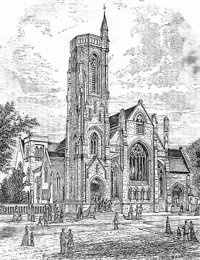 St. James Square Presbyterian Church, Toronto Drawing by AM FineArtPrints
