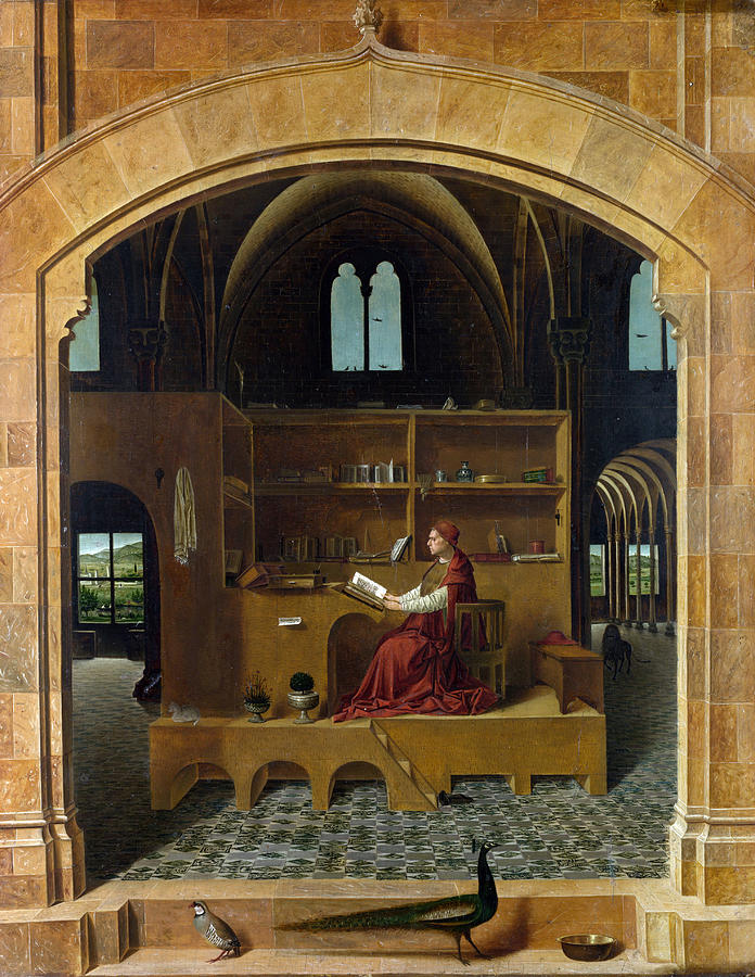 St Jerome in His Study Painting by Antonello da Messina