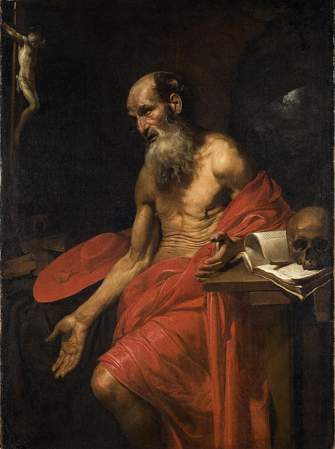 St Jerome Painting by Valentin de Boulogne - Fine Art America