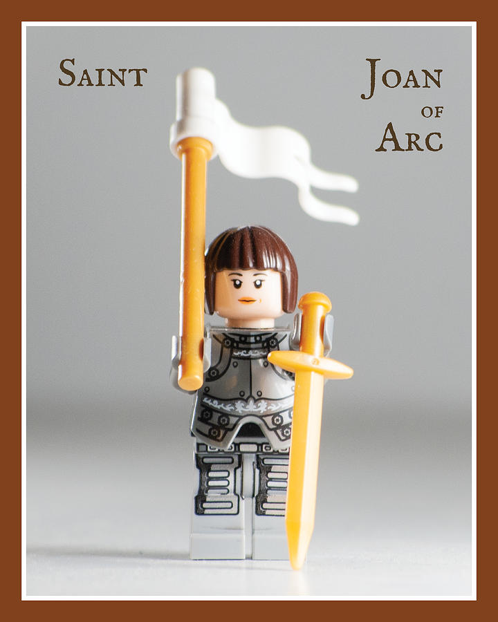 Saint Photograph - St. Joan Minifig Icon 8x10 by Heavenly Bricks