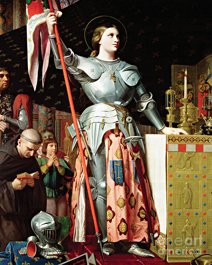 St. Joan of Arc at Coronation of Charles VII - CZJCV Painting by Jean Auguste Dominique Ingres