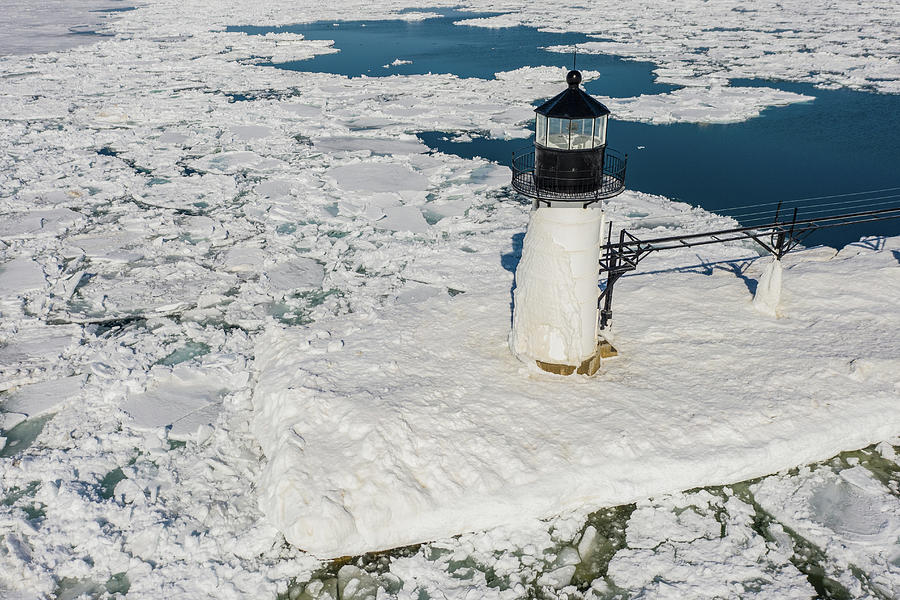 St Joesph Lighthouse Winterized  Photograph by John McGraw