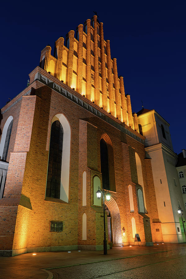 St John Archcathedral In Warsaw At Night Photograph by Artur Bogacki