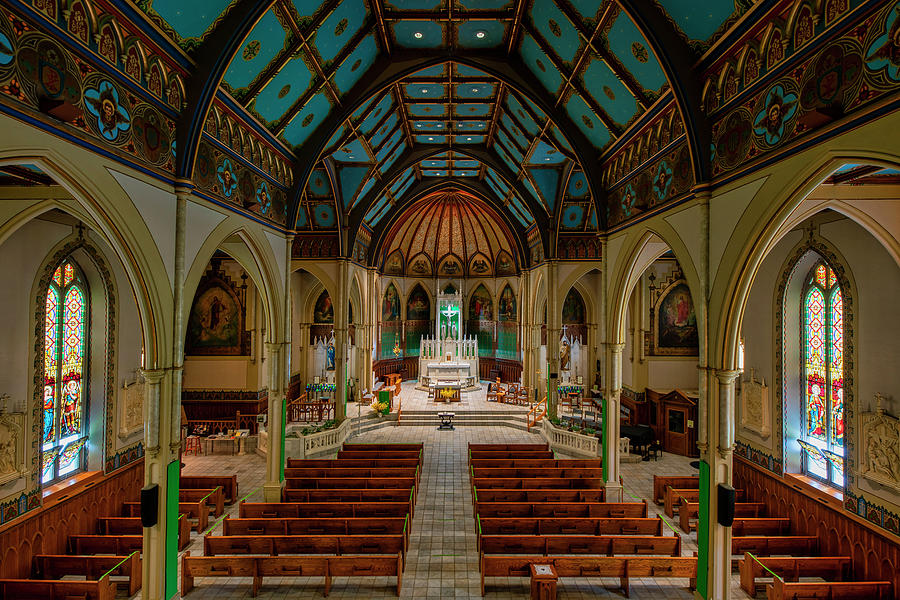 St. John Baptist Catholic Church of Plattsburgh, New Yrk Photograph by Andy Crawford