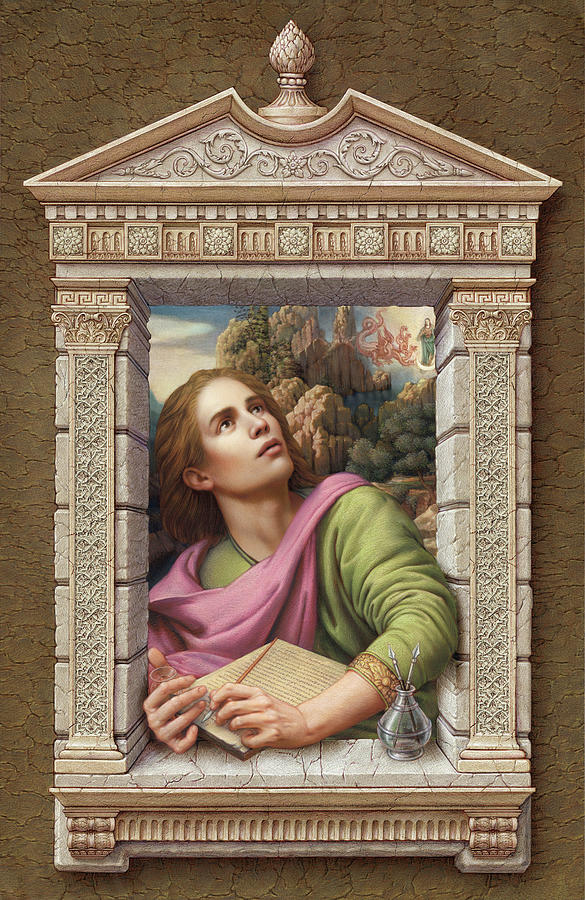 St. John of Patmos 2 Painting by Kurt Wenner