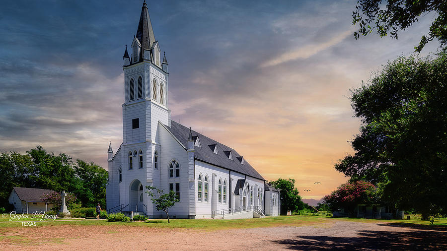 St. John the Baptist Church - Ammannsville, Texas Photograph by G Lamar Yancy