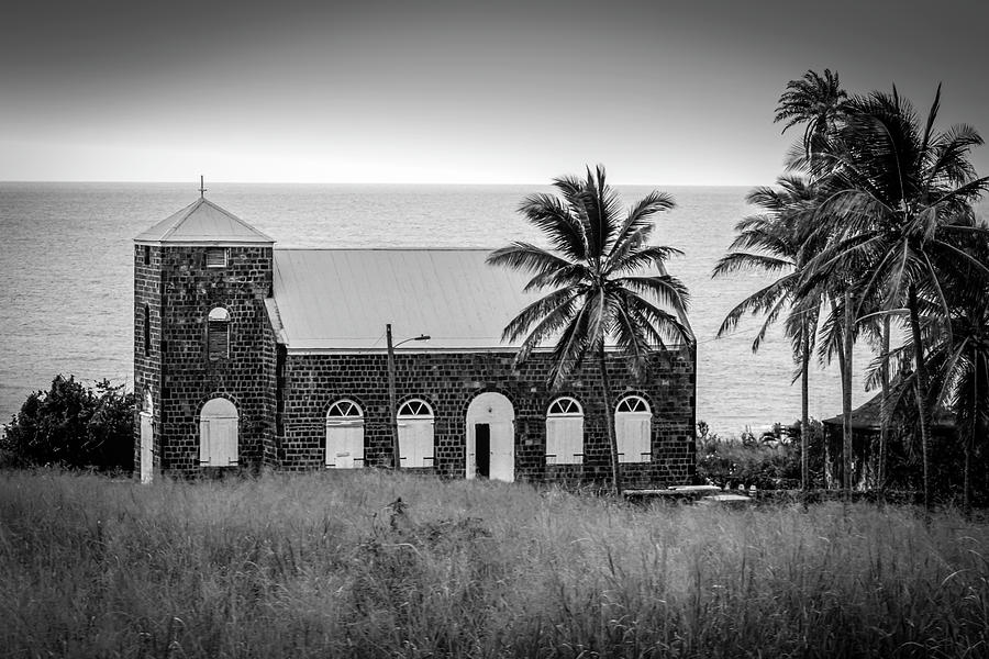 St. Johns Anglican Church, Saint Kitts Mixed Media by Pheasant Run Gallery