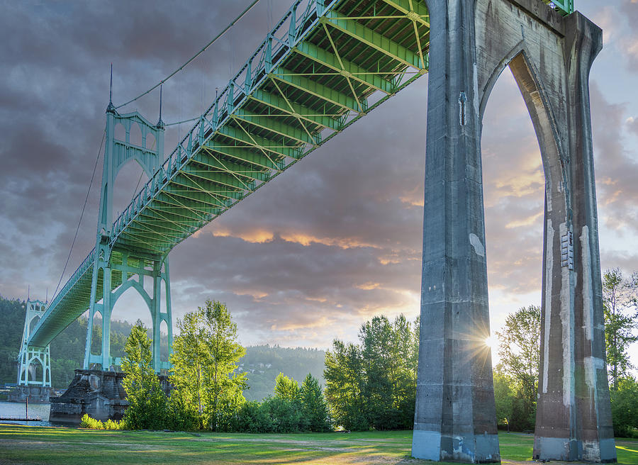 St Johns Bridge Photograph by John Wilbur St Johns Bridge Photograph by John Wilbur