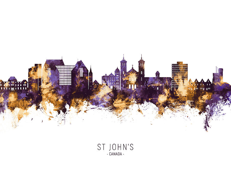 St Johns Canada Skyline #62 Digital Art by Michael Tompsett