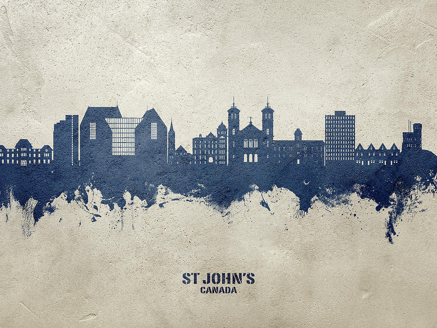 St Johns Canada Skyline #71 Digital Art by Michael Tompsett