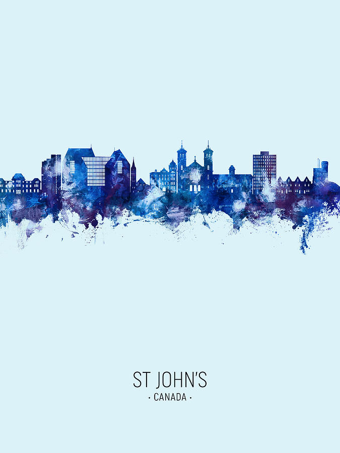 St Johns Canada Skyline #84 Digital Art by Michael Tompsett