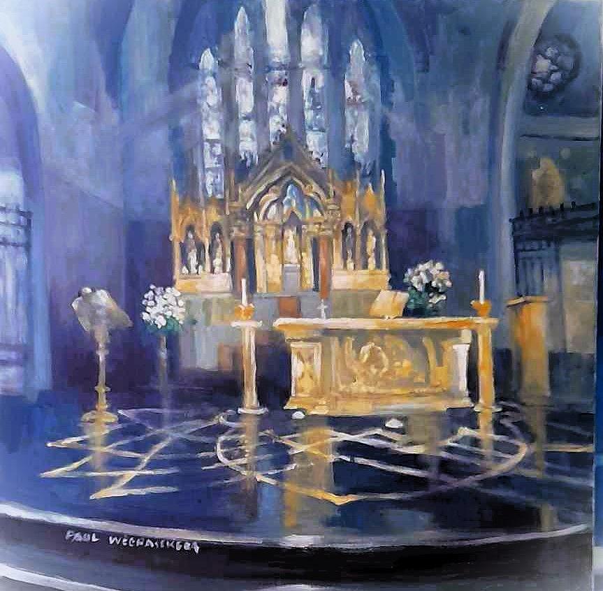 St Johns Cathedral Limerick City Ireland Painting by Paul Weerasekera