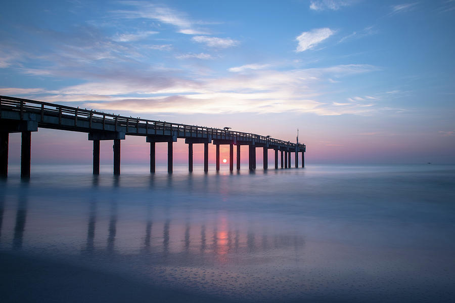 St Johns County Pier Sunrise Photograph by Joe Leone