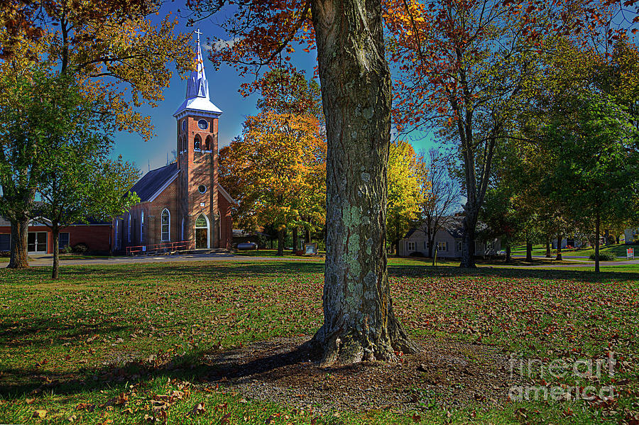 Driving Photograph - St Johns Lutheran Church by Larry Braun Driving Photograph - St Johns Lutheran Church by Larry Braun