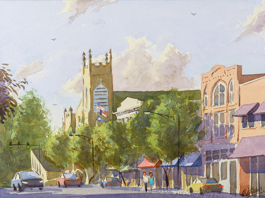St. Johns Luthern Church Painting by Tesh Parekh
