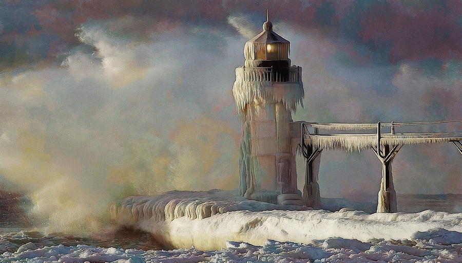 St. Joseph Lighthouse Digital Art by Jerzy Czyz