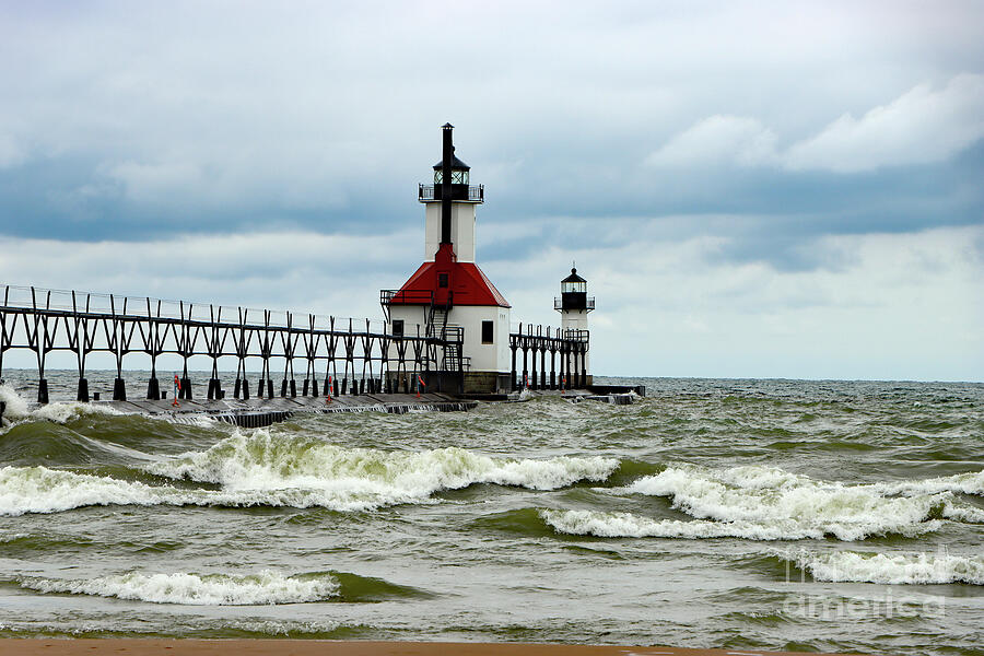 St. Joseph North Pier Inner and Outer Lights Photograph by Christiane ...