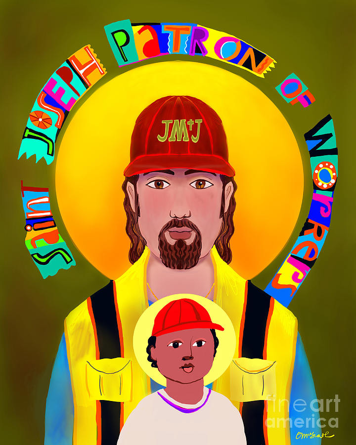 St. Joseph Patron of Workers - MMJPW Painting by Br Mickey McGrath OSFS