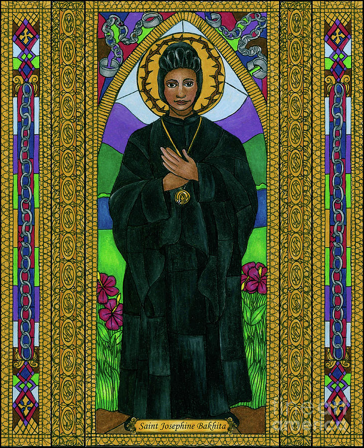 St. Josephine Bakita Painting by Brenda Nippert