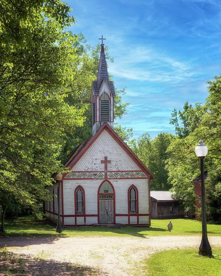 St Josephs Catholic Church - Parke County, Indiana Photograph by Susan Rissi Tregoning