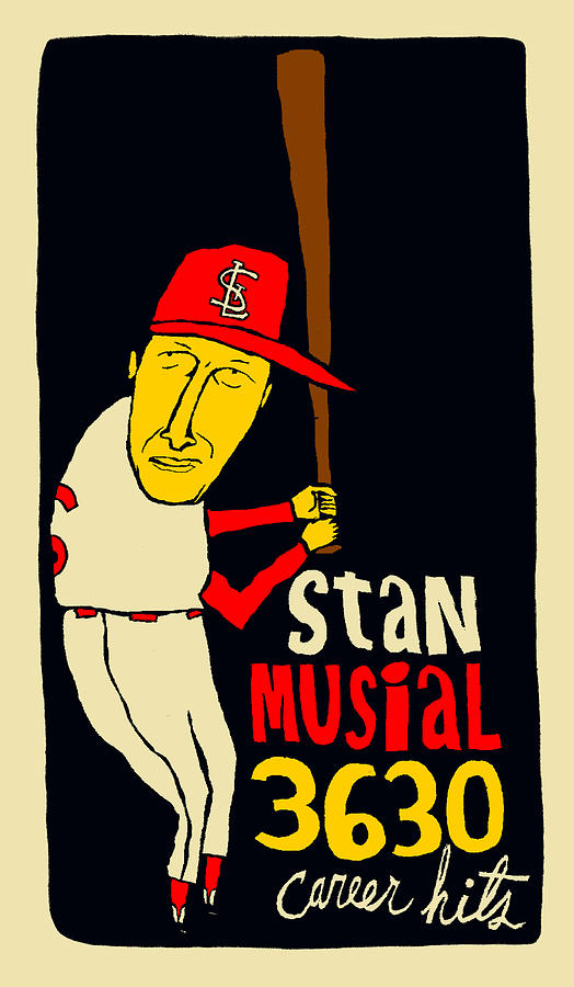 St Louis Cardinals - Stan Musial - Baseball Hall Of Fame - Cooperstown Mixed Media