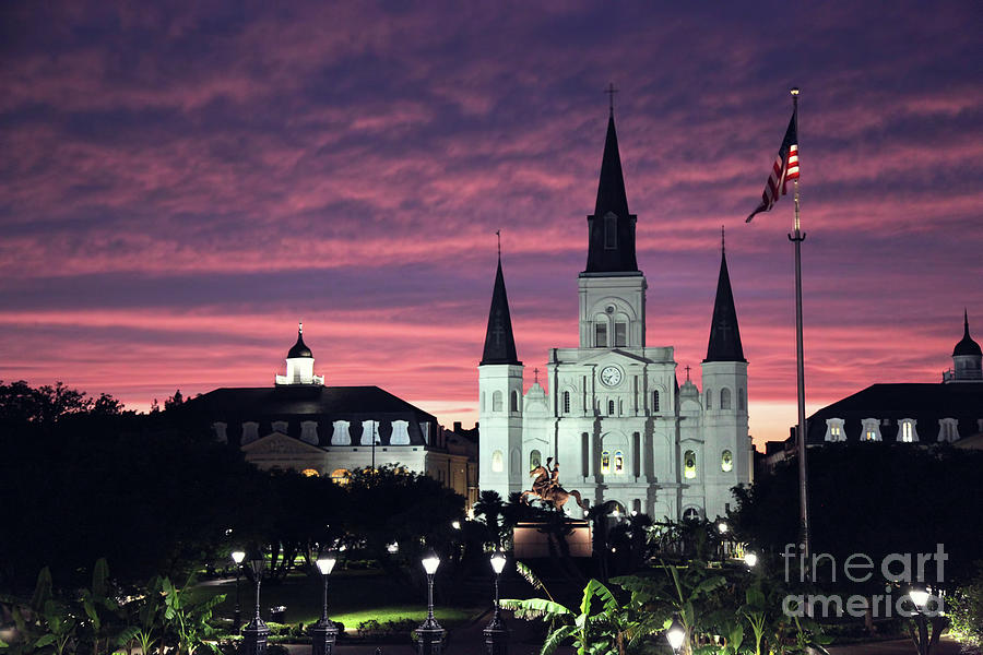 St. Louis Cathedral at Jackson Square. New Orleans, Louisiana, USA. Photograph by Michal Bednarek