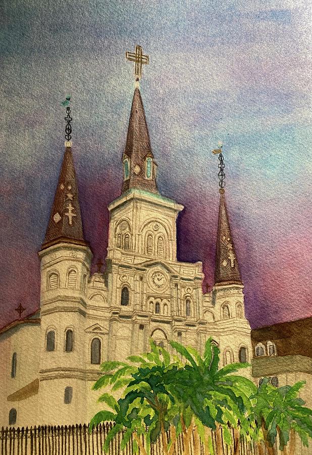 St. Louis Cathedral Painting by Forrest Fortier