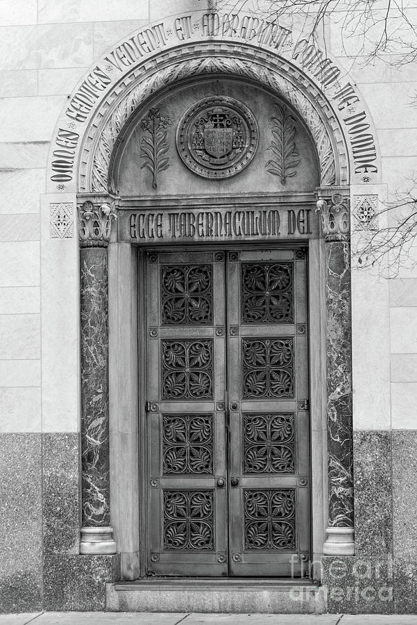 St Louis Catholic Church Door -  Cincinnati Photograph by Gary Whitton