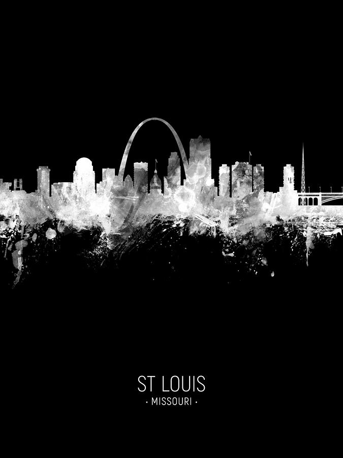St Louis Missouri Skyline #63 Digital Art by Michael Tompsett